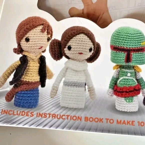 NEW Star War Crochet Finger Puppets - Darth Vader and Luke Skywalker -Sealed - Picture 6 of 12